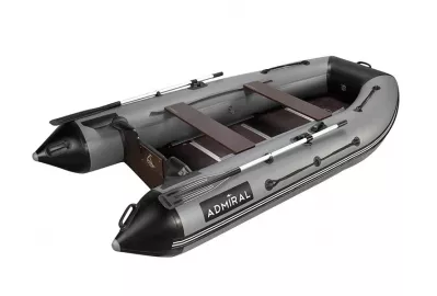Надувная лодка Адмирал 335 серо-черная