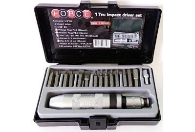 Ударно-поворотная отвертка с насадками Force 5171