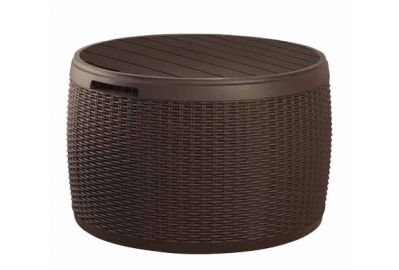 Стол-сундук Keter Plastic Circa Rattan Box (коричневый) 230411