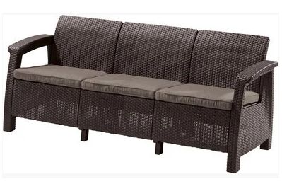 Диван Keter Plastic Corfu Love Seat Max (коричневый) 223207