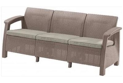Диван Keter Plastic Corfu II Max Love Seat (капучино) 227641
