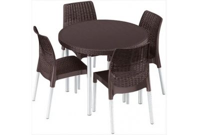 Набор мебели Keter Plastic Jersey Set (коричневый) 230679