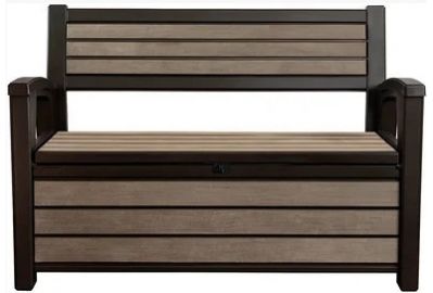 Скамья-сундук Keter Plastic Hudson Brushed Bench (коричневый) 235687