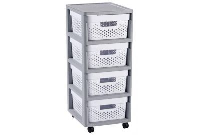 Комод Keter Plastic Infinity Dra 4X11L Dots (серый/белый) 231556