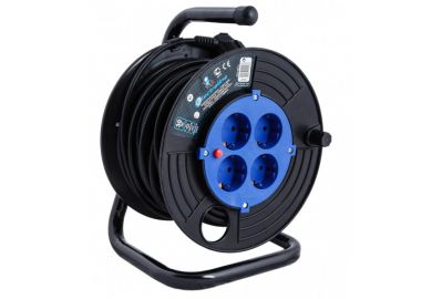 Удлинитель на катушке Electraline 49013 (30м, черный)