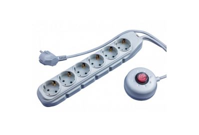 Удлинитель Electraline 62650 (1.5 м+2 м, серый)
