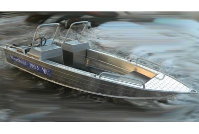Алюминиевая лодка Wyatboat-390 У с консолями