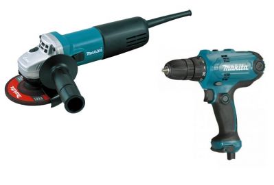 Набор Makita DK0117 (угловая шлифмашина 9555HN + дрель-шуруповёрт DF0300)